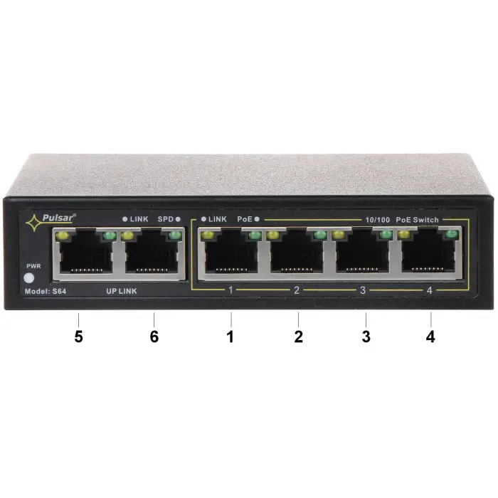 SWITCH POE S-64 4-PORTOWY PULSAR