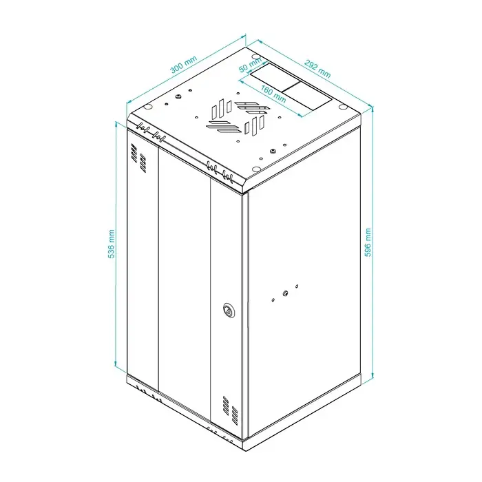 SZAFA RACK WISZĄCA S-RC10-12U-300GB STALFLEX