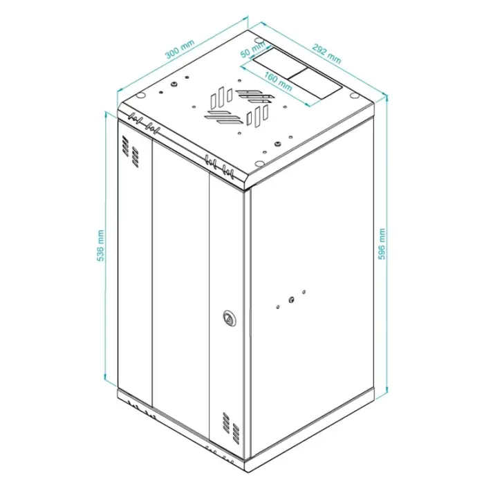 SZAFA RACK WISZĄCA S-RC10-12U-300GG STALFLEX