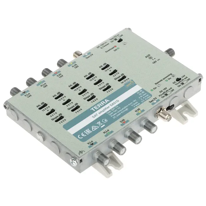WZMACNIACZ DO MULTISWITCHY SA-51D 5 WEJŚĆ / 5 WYJŚĆ TERRA