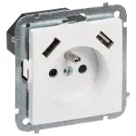 GNIAZDO POJEDYNCZE Z ZASILACZEM USB SANTRA/4188-10/EPN 230 V 16 A Elektro-Plast