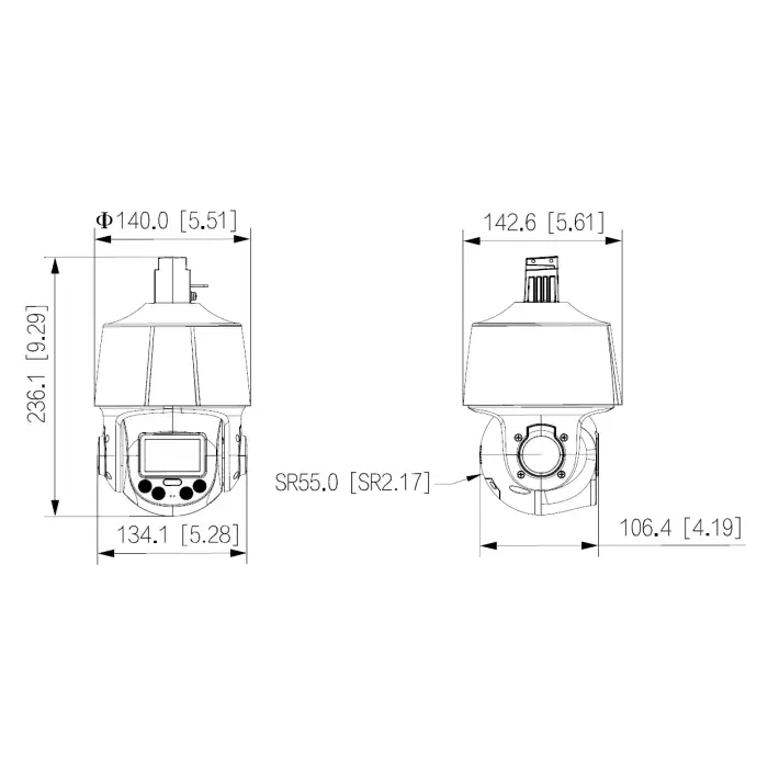 KAMERA IP OBROTOWA ZEWNĘTRZNA SD3E405DB-GNY-A-PV1 TiOC WizSense - 3.7 Mpx 2.7 ... 13.5 mm DAHUA