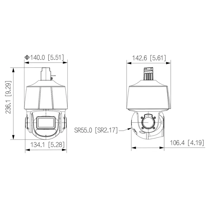 KAMERA IP OBROTOWA ZEWNĘTRZNA SD3E410DB-GNY-A-PV TiOC WizSense - 3.7 Mpx 4 ... 40 mm DAHUA