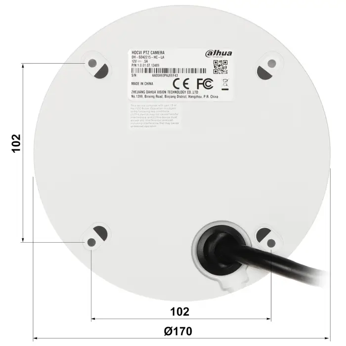 KAMERA AHD, HD-CVI, HD-TVI, PAL SZYBKOOBROTOWA ZEWNĘTRZNA SD42215-HC-LA - 1080p 5 ... 75 mm DAHUA