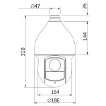 KAMERA HD-CVI SZYBKOOBROTOWA ZEWNĘTRZNA SD59225DB-HC - 1080p 4.8 ... 120 mm DAHUA