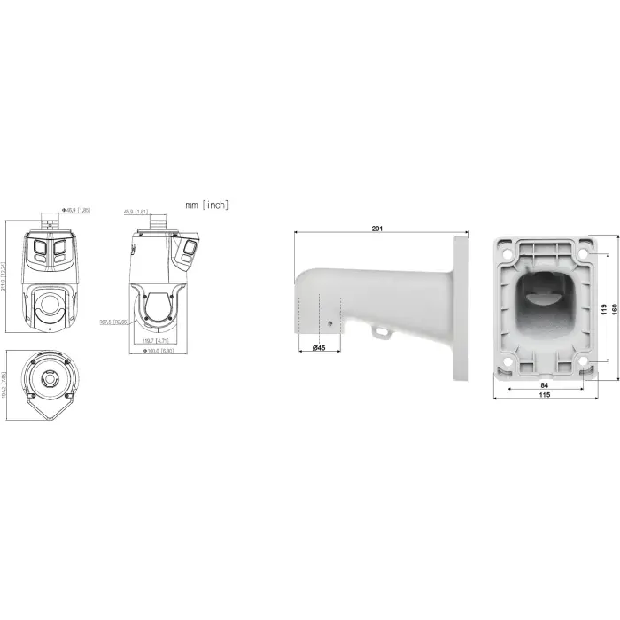 KAMERA IP SZYBKOOBROTOWA SDT4E425-8P-GB-APV1 TiOC WizSense Smart Dual Light 4 Mpx 5...125 mm + 8 Mpx PANORAMICZNA, DAHUA