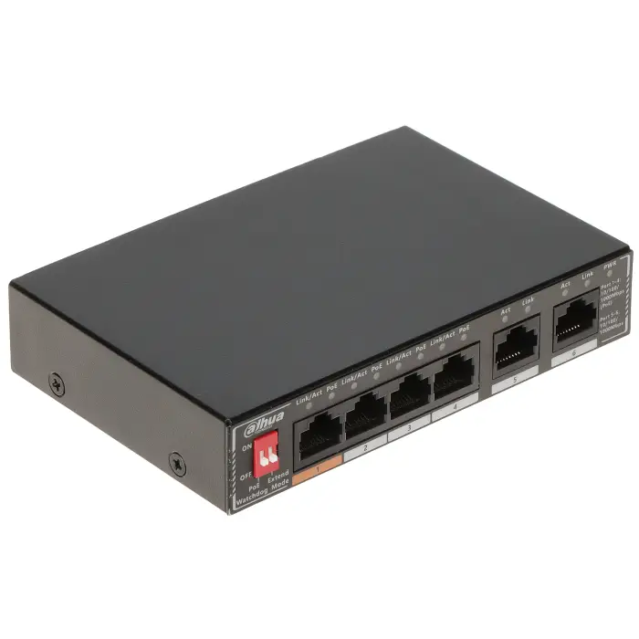 SWITCH POE SG1006P 4-PORTOWY DAHUA