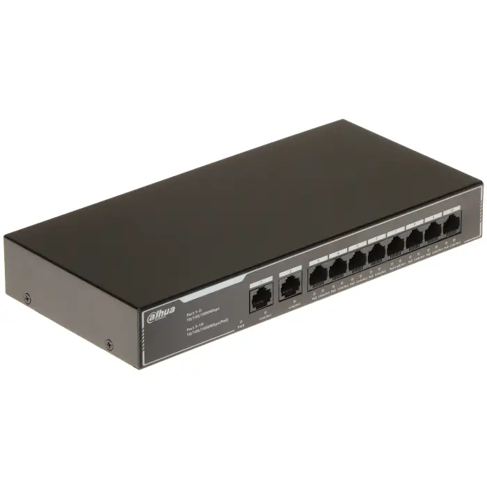 SWITCH POE SG1010LP 8-PORTOWY DAHUA