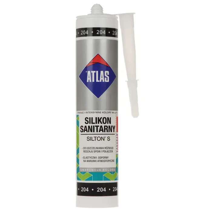 SILIKON SANITARNY SIL-S280-B/ATLAS SILTON S KARTUSZ 280 ml CZARNY