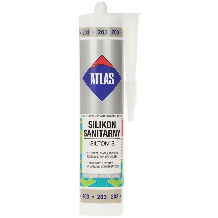 SILIKON SANITARNY SIL-S280-ST/ATLAS SILTON S KARTUSZ 280 ml STALOWY