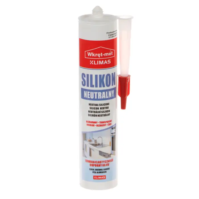 SILIKON NEUTRALNY SNE-310-BB KARTUSZ 310 ml BEZBARWNY WKRĘT-MET KLIMAS