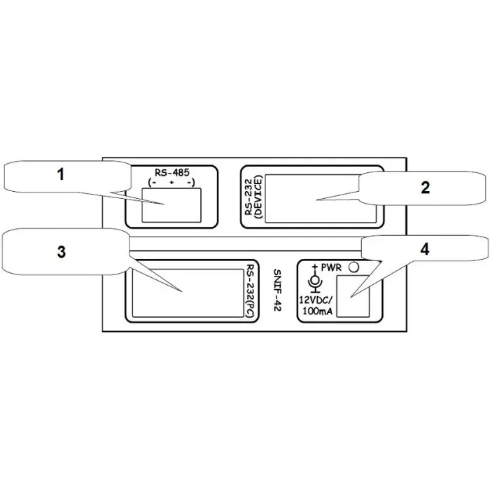 SNIFFER PORTU RS-232 PO RS-485 SNIF-42