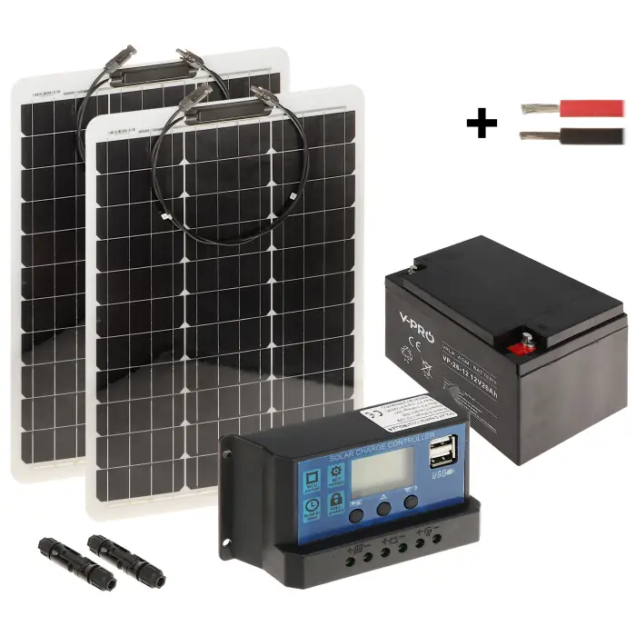 ZESTAW FOTOWOLTAICZNY SP-KIT-2X50/26/PWM 225 Wh