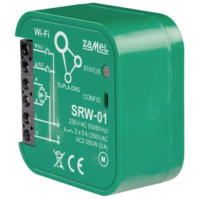 INTELIGENTNY STEROWNIK ROLET SRW-01 Wi-Fi 230 V AC ZAMEL