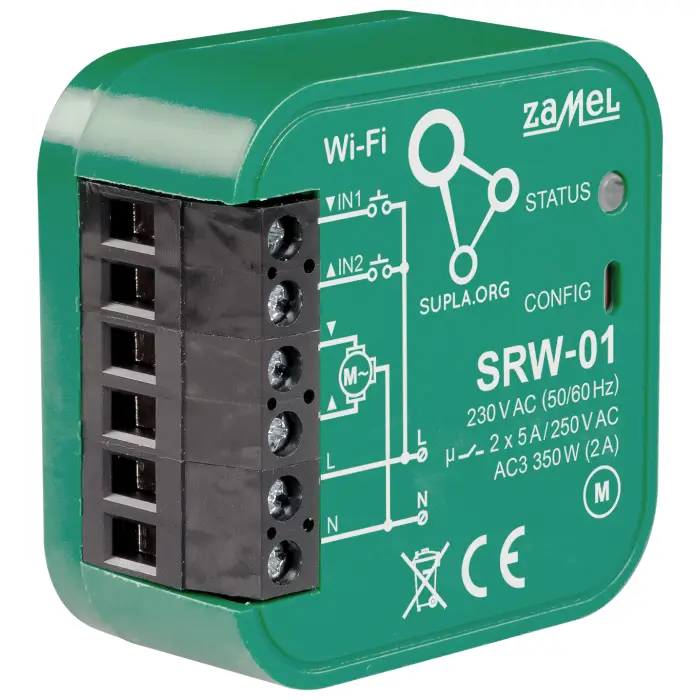 INTELIGENTNY STEROWNIK ROLET SRW-01 Wi-Fi 230 V AC ZAMEL