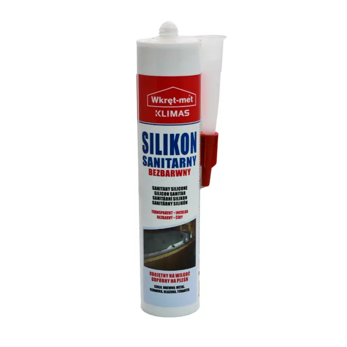 SILIKON SANITARNY SSA-310-BB KARTUSZ 310 ml BEZBARWNY WKRĘT-MET KLIMAS