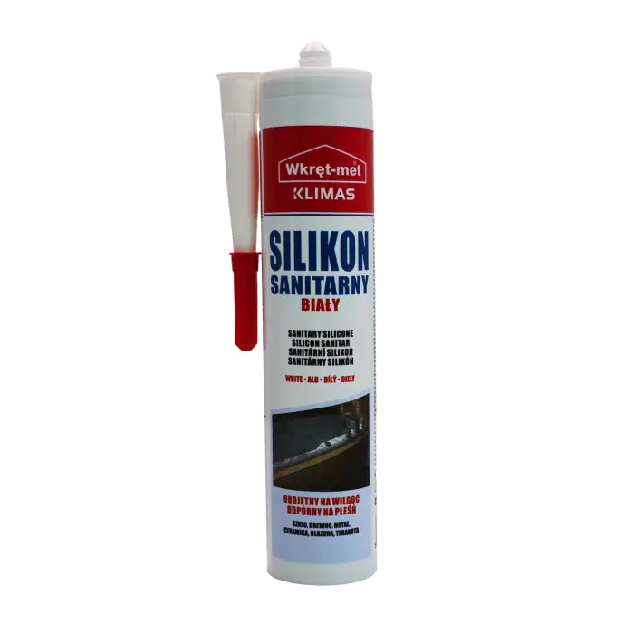SILIKON SANITARNY SSA-310-BI KARTUSZ 310 ml BIAŁY WKRĘT-MET KLIMAS