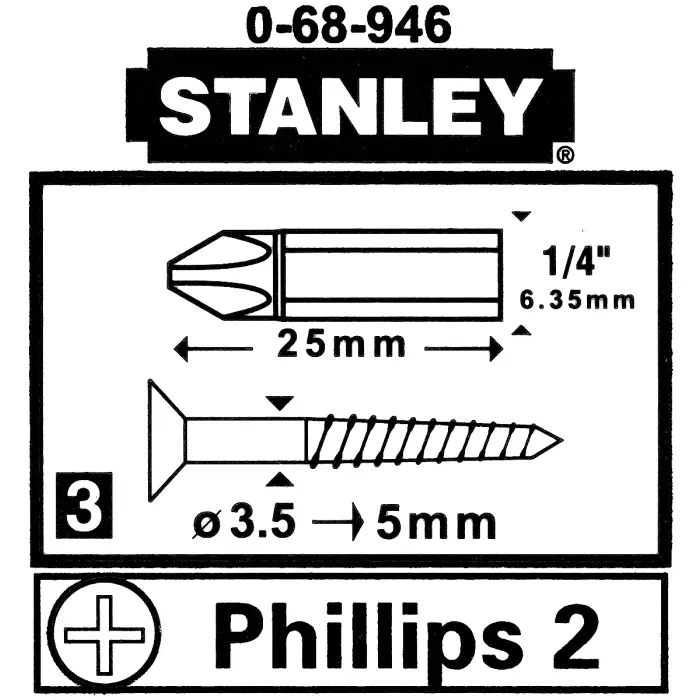 BIT PH2 ST-0-68-946*P3 1/4 