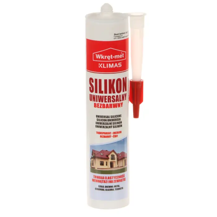 SILIKON UNIWERSALNY SUN-310-BB KARTUSZ 310 ml BEZBARWNY WKRĘT-MET KLIMAS