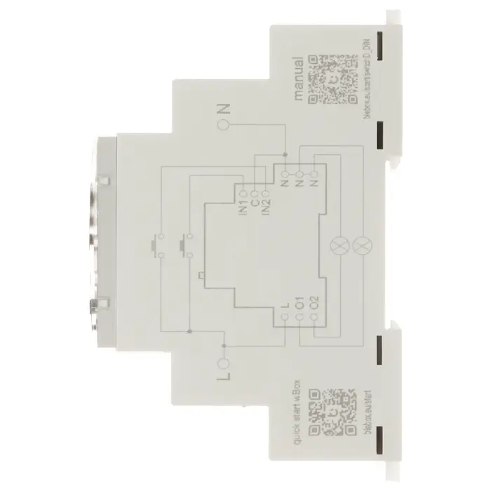 PODWÓJNY INTELIGENTNY PRZEŁĄCZNIK SWITCHBOX-D-DIN/BLEBOX Wi-Fi, 230 V AC