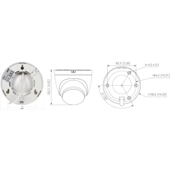 KAMERA IP T4A-PV-0360B Wi-Fi, Smart Dual Light Active Deterrence - 3.7 Mpx 3.6 mm DAHUA