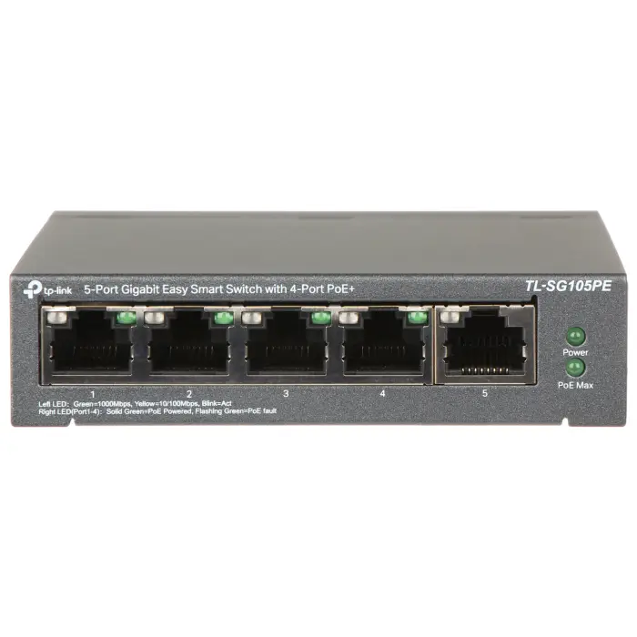 SWITCH POE TL-SG105PE 4-PORTOWY TP-LINK