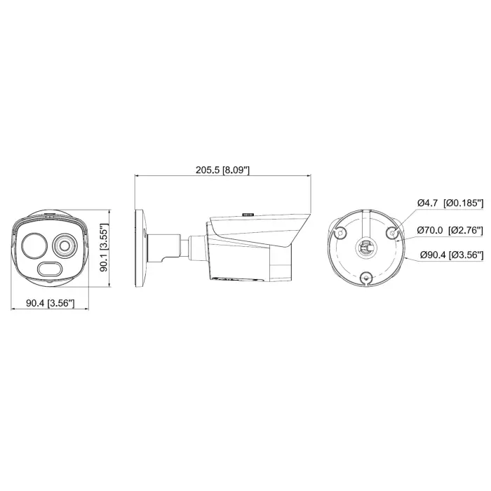 HYBRYDOWA KAMERA TERMOWIZYJNA IP TPC-BF1241-B3F4-DW-S8 3.5 mm - 960p, 4 mm - 4 Mpx DAHUA