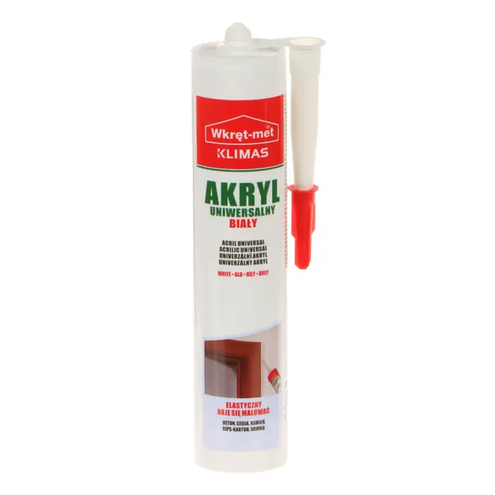AKRYL UNIWERSALNY UAZ-310-BI KARTUSZ 310 ml BIAŁY WKRĘT-MET KLIMAS