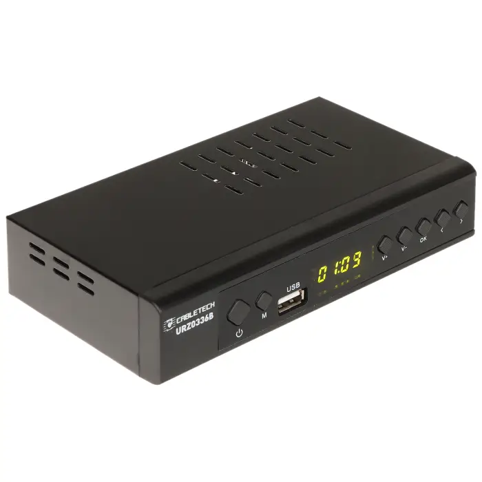 TUNER CYFROWY HD DVB-T/DVB-T2 URZ-0336B H.265/HEVC CABLETECH