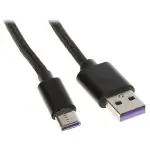 PRZEWÓD USB-W-C/USB-W-1M/NYL-B 1.0 m