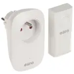 DZWONEK BEZPRZEWODOWY BEZBATERYJNY Z GNIAZDEM 230V AC WDP-91H2 AC 230V EURA