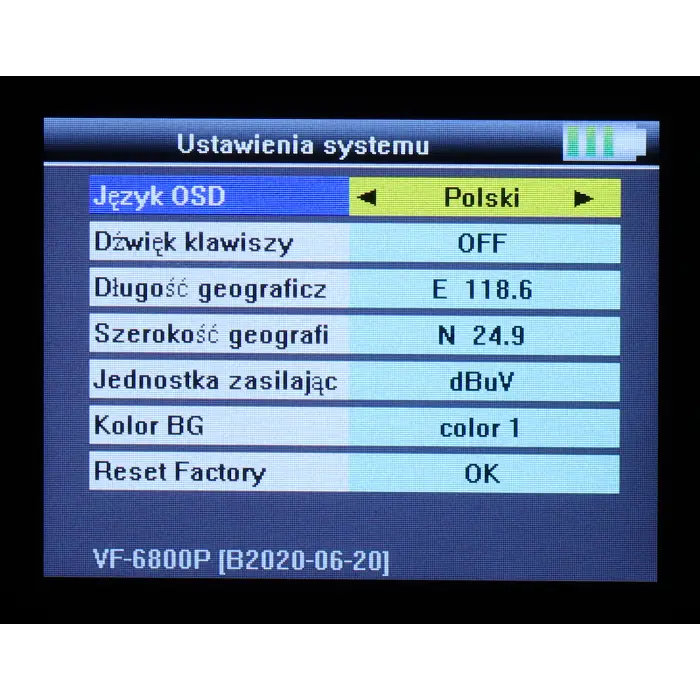 UNIWERSALNY MIERNIK WS-6944P DVB-T/T2 DVB-S/S2 DVB-C