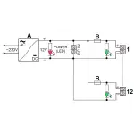 ZASILACZ RACK ZR12-150/LZ-12 12 V DC 12.5 A