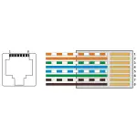 PATCH PANEL 8-PORTOWY Z ZASILACZEM ZR48-158/POE-8 48 V DC 3.3 A