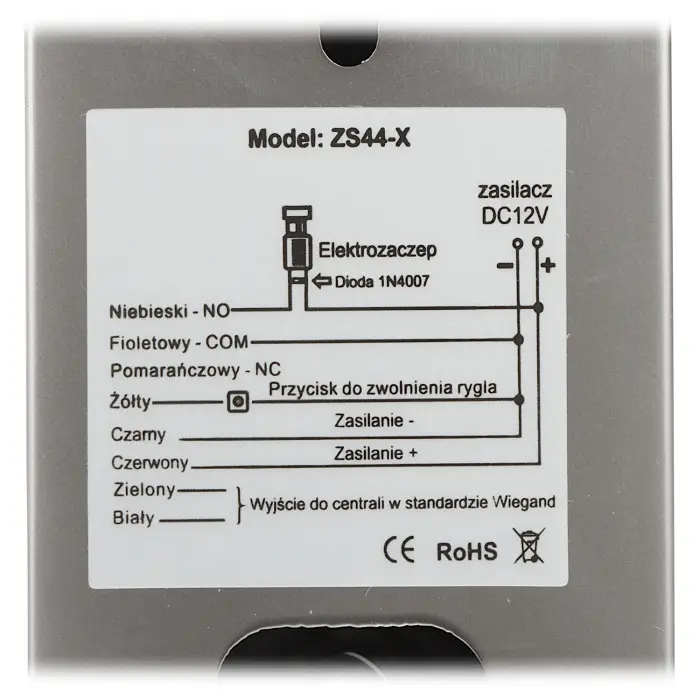 ZAMEK SZYFROWY ZS44-X Tuya Smart Wi-Fi VIDOS