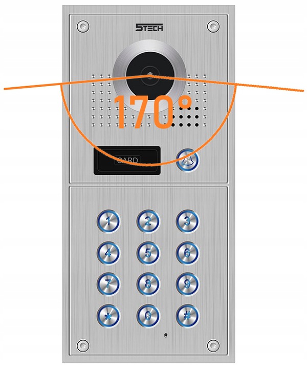 WIDEODOMOFON PODTYNKOWY APLIKACJA PODGLĄD 10'' EAN (GTIN) 5906232323670