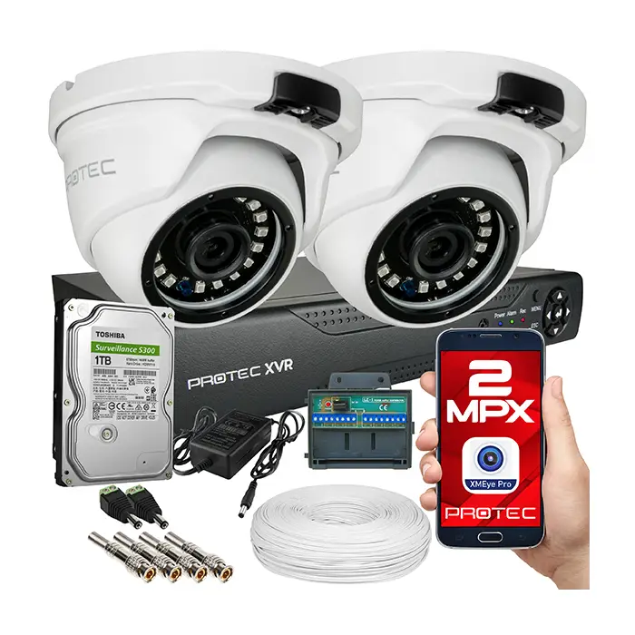 Zestaw do monitoringu 2 kamery FullHD, IR 25m, dysk 1TB