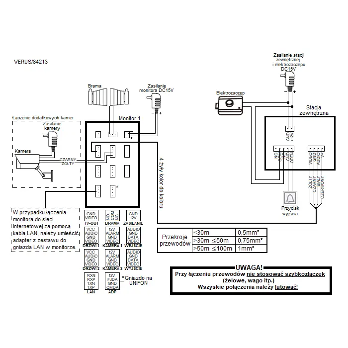 Ekskluzywny Lustrzany wideodomofon zestaw wideodomofonowy Monitor Verus One PLUS (M) 8 